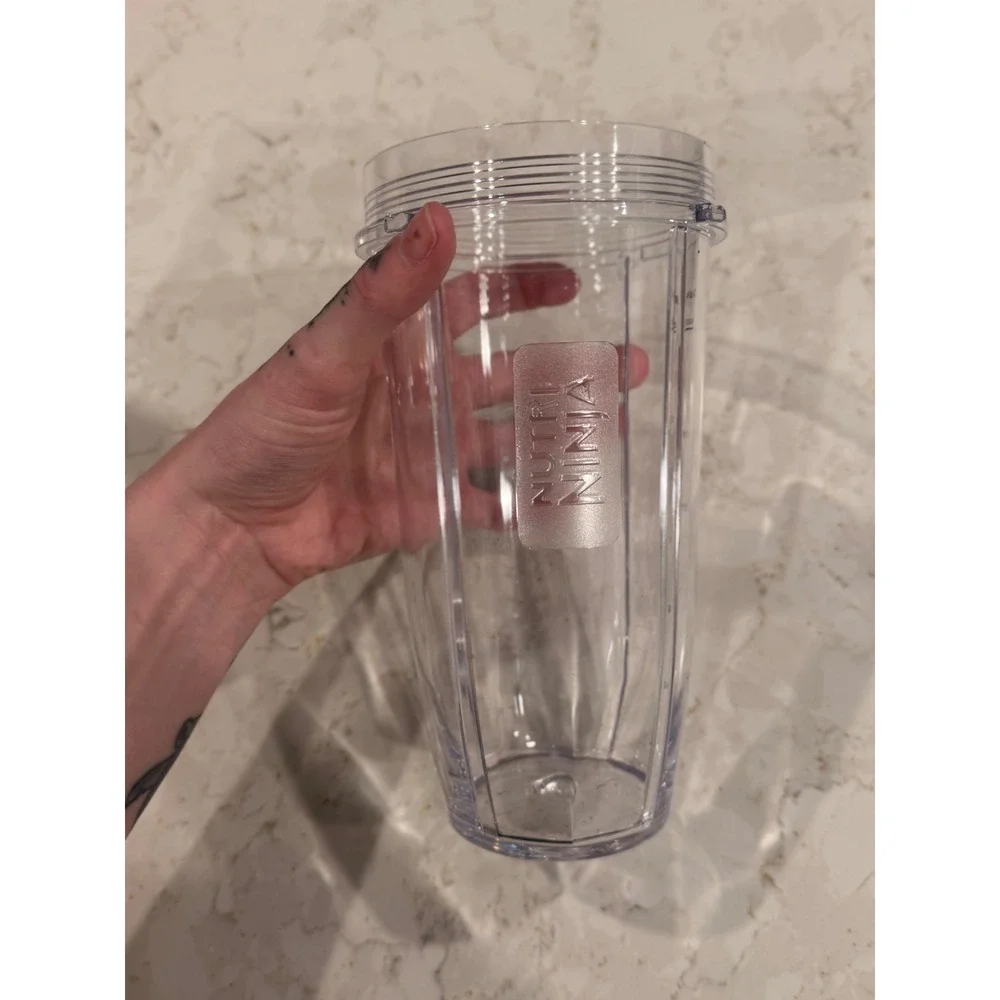 Nutri Ninja 24oz Replacement Blender Cup 710ml Clear Plastic Single Serve Jar‎